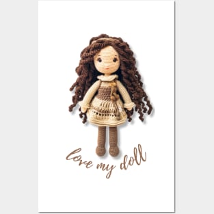 Handmade Wool Doll, Cozy and Cute - design 8 Posters and Art